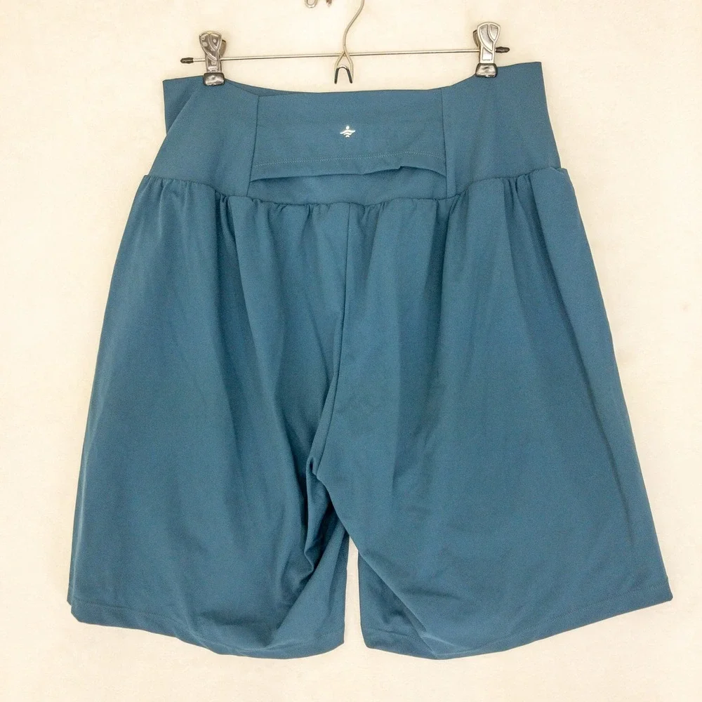 Halara SoftlyZero Airy Shorts Womens XL Blue High Waisted Pockets Athletic New